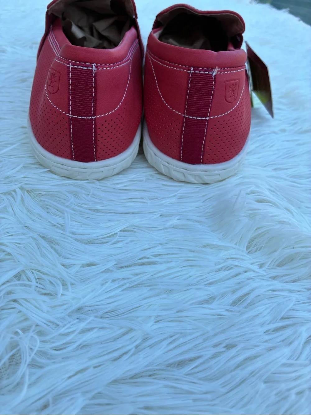 Red Slip-On Perforated Men’s Loafers  Stacy Adams shoes size 8M